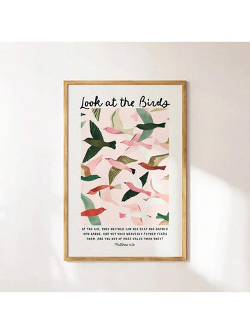 Elevate your living space with this Modern Christian Wall Art featuring Matthew 6's inspiring message, "Look at the Birds." This unframed poster combines contemporary design with timeless faith, serving as a daily reminder to trust in divine provision. Ideal for both home or office, it makes a thoughtful housewarming gift that encourages reflection and peace. Crafted for those who appreciate meaningful decor, this piece seamlessly blends spirituality with modern aesthetics.