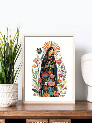 Elevate your living space with this Modern Christian Wall Art featuring a digital print of Our Lady of Guadalupe. This piece combines contemporary design with profound spiritual symbolism, making it an inspiring addition to any home decor. Perfect for those seeking to express faith through art, it offers a meaningful focal point that enriches your environment with both beauty and devotion.