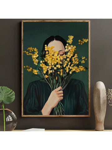 Elevate your interior with this striking modern art print featuring an abstract female silhouette rendered in sophisticated green tones. The minimalist composition combines clean lines and contemporary aesthetics, making it an ideal focal point for living rooms, bedrooms, or creative workspaces. Printed on premium canvas with a matte finish, this piece brings artistic depth without overwhelming your décor. Perfect for those seeking to infuse their home with modern elegance and thoughtful design. Available i