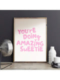 Enhance your living space with our Modern Inspirational Canvas Art. Featuring the motivational message 'You Are Amazing,' this wall décor is perfect for your living room, sofa backdrop, bedside, or any corner of your home. Its sleek design adds a touch of modernity without the need for a frame.