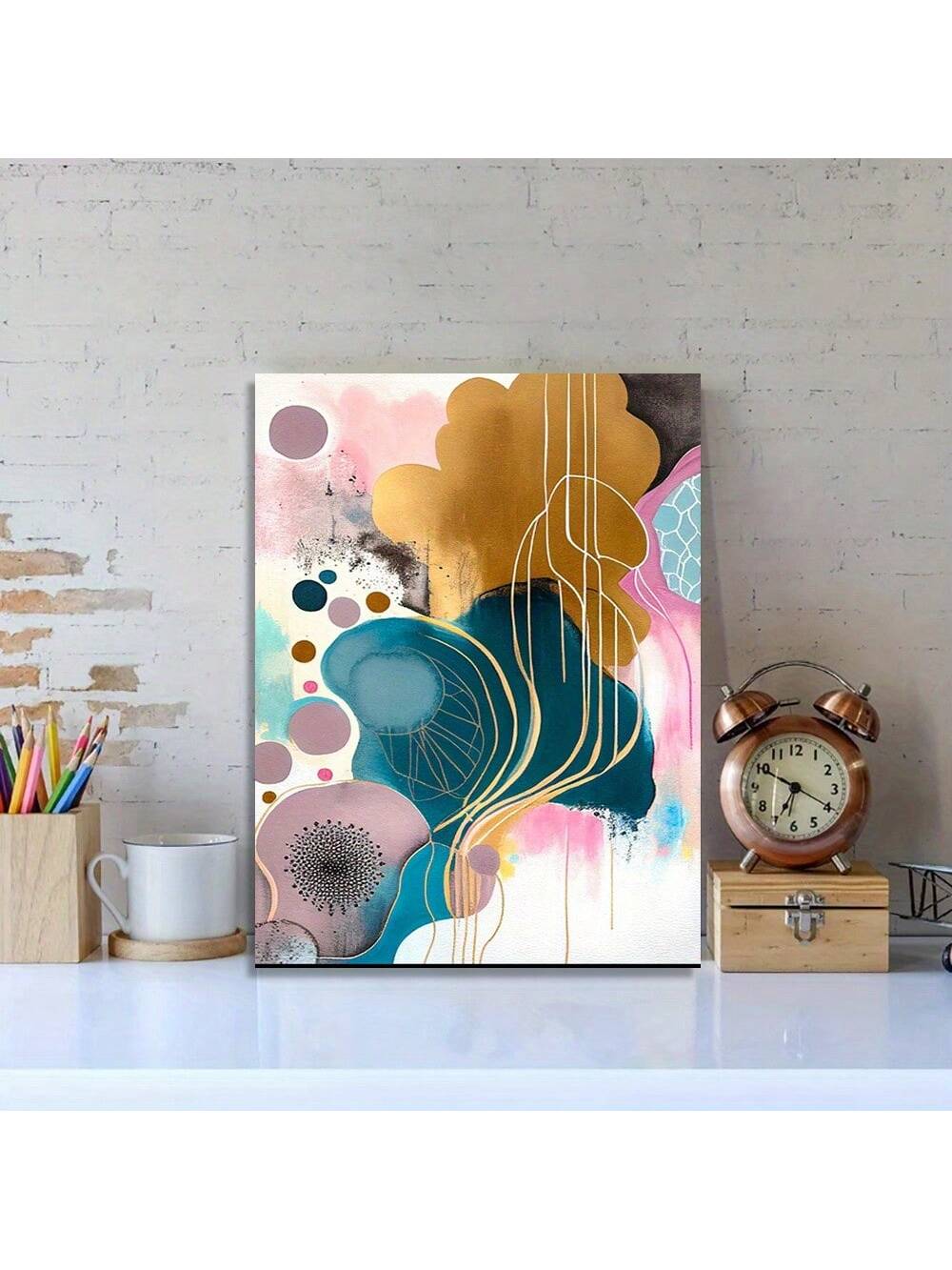Introduce a touch of modernism to your living room with this Abstract Grunge Canvas Painting Poster. Upgrade the aesthetic appeal of your space with its eye-catching design. Made with high-quality canvas, it is durable and fade-resistant, ensuring long-lasting use. Perfect for art enthusiasts and interior decor lovers.