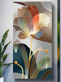 This canvas wall art print features a modern and minimalist abstract flower design, adding a touch of style to any home décor. Crafted with high-quality materials, this print will elevate the look of any room. Perfect for those who appreciate sleek and fashionable design.