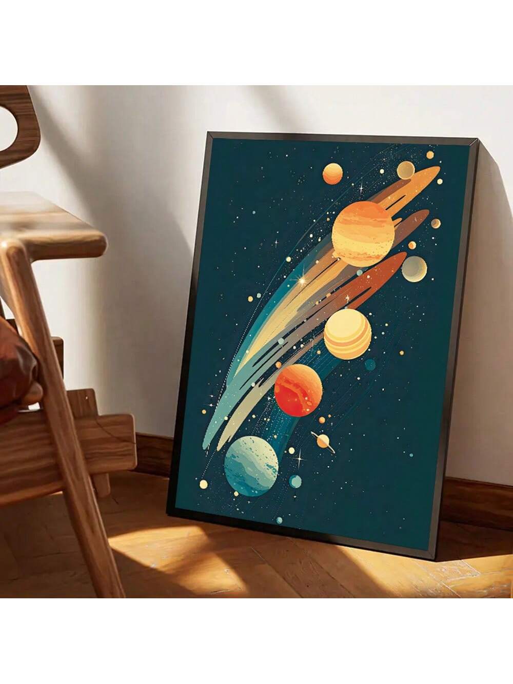 Elevate your living spaces with this Modern Minimalist Canvas Art featuring a sleek space planet design. Perfectly suited for bedrooms, bathrooms, and living rooms, this wall decor adds a sophisticated cosmic touch while maintaining a clean, contemporary aesthetic. Crafted to complement minimalist interiors, it enhances ambiance without overwhelming your space.