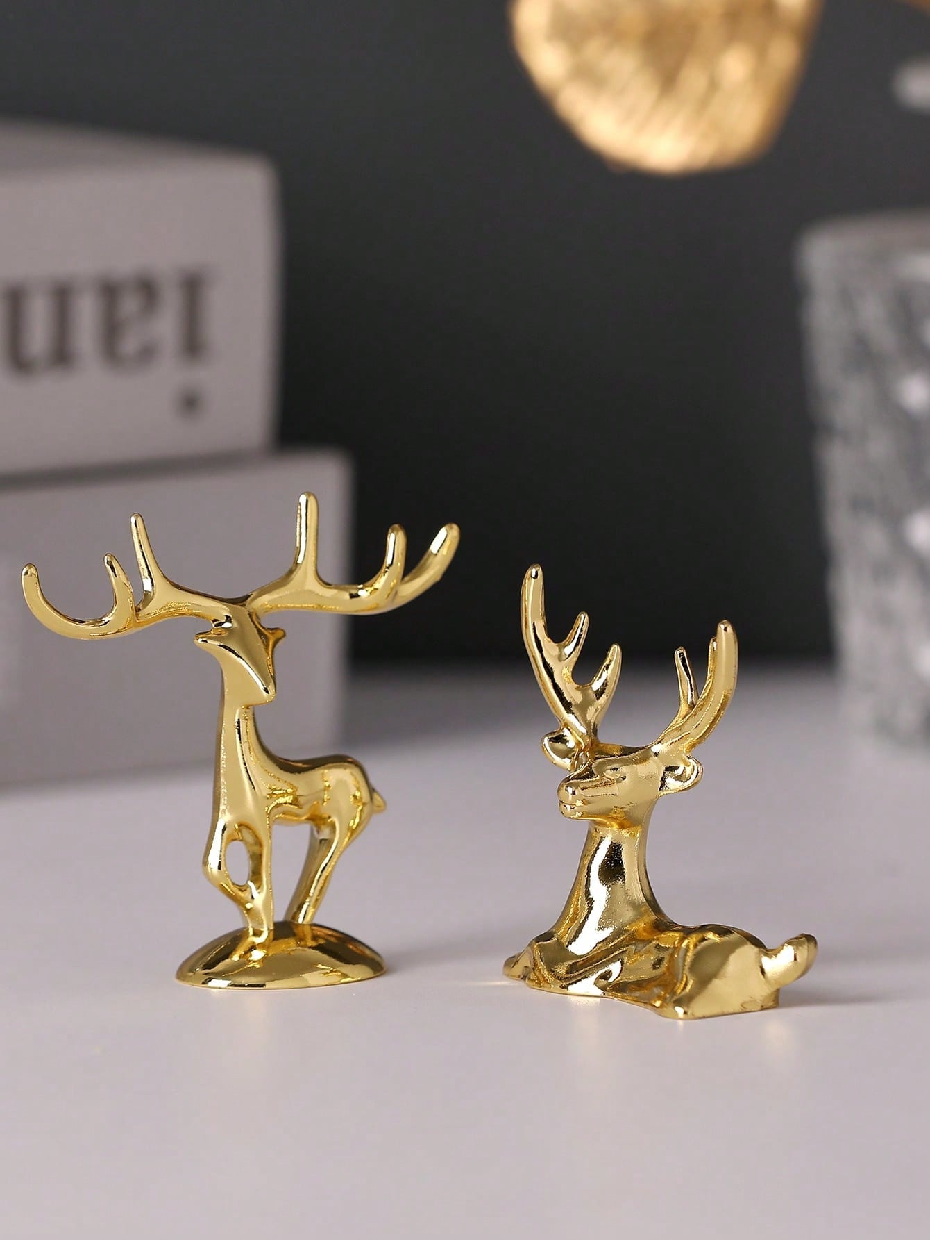 Elevate your home decor with these Modern Minimalist Deer Figurines. These elegant and sleek pieces add a touch of sophistication to any space. Perfect for gifting, these deer figurines are the ideal present for any occasion. Made with high-quality materials, these figurines are a timeless addition to your home.
