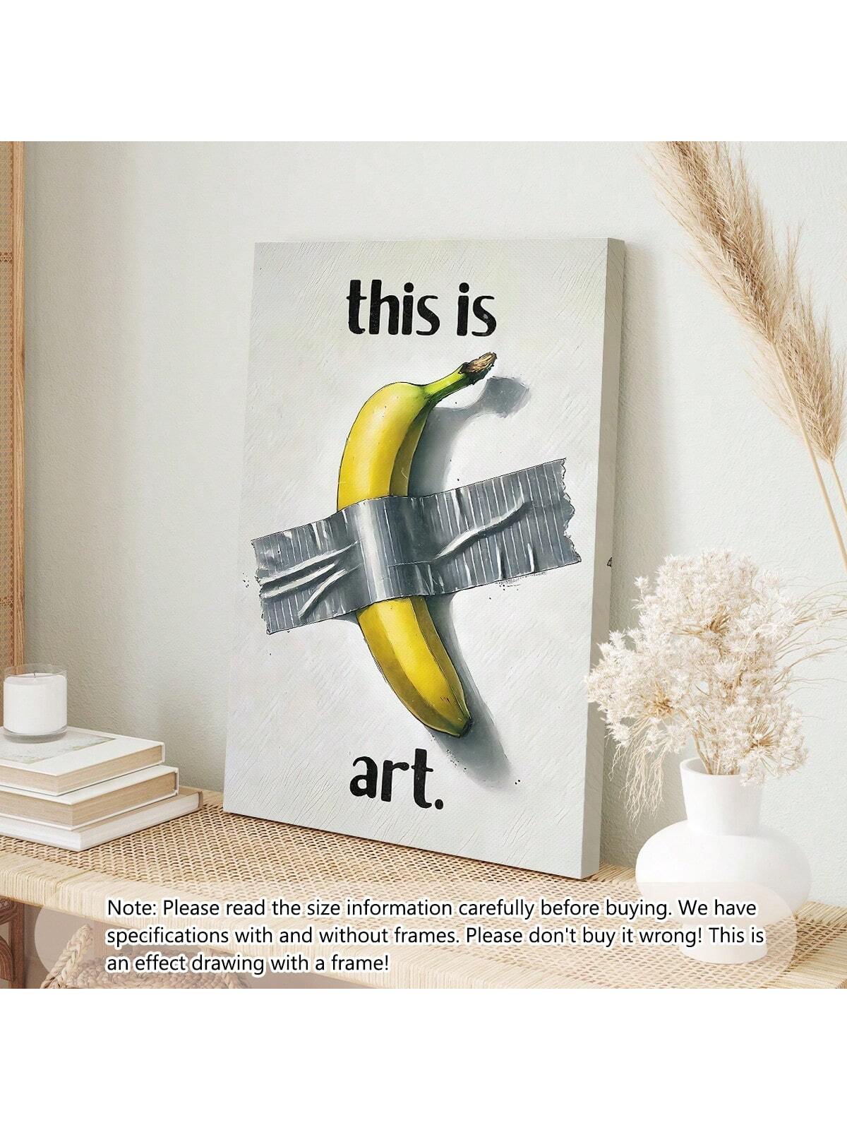 Upgrade your wall décor game with our Modern Minimalist Unframed Banana Tape Art Poster. Made with high-quality materials, this quirky poster adds a touch of fun and style to any room. The perfect addition for those looking to elevate their interior design.