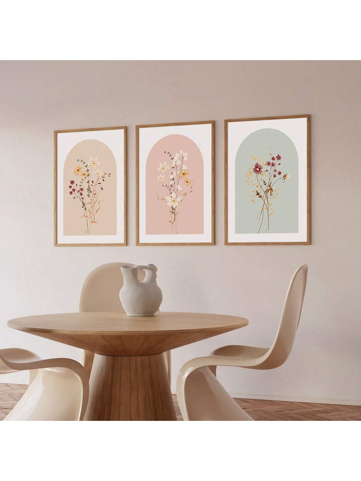 Introduce a touch of elegance to your home or office with this modern minimalist watercolor floral canvas art. The frameless design adds a contemporary touch, while the vibrant wildflower motif brings a sense of nature and life into your space. Perfect for adding color and style to any room.