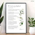 Modern Psalm 23 Wall Art – 'The Lord Is My Shepherd' Canvas Decoration for Home & Office Bring spiritual inspiration into your space with this contemporary canvas interpretation of Psalm 23.