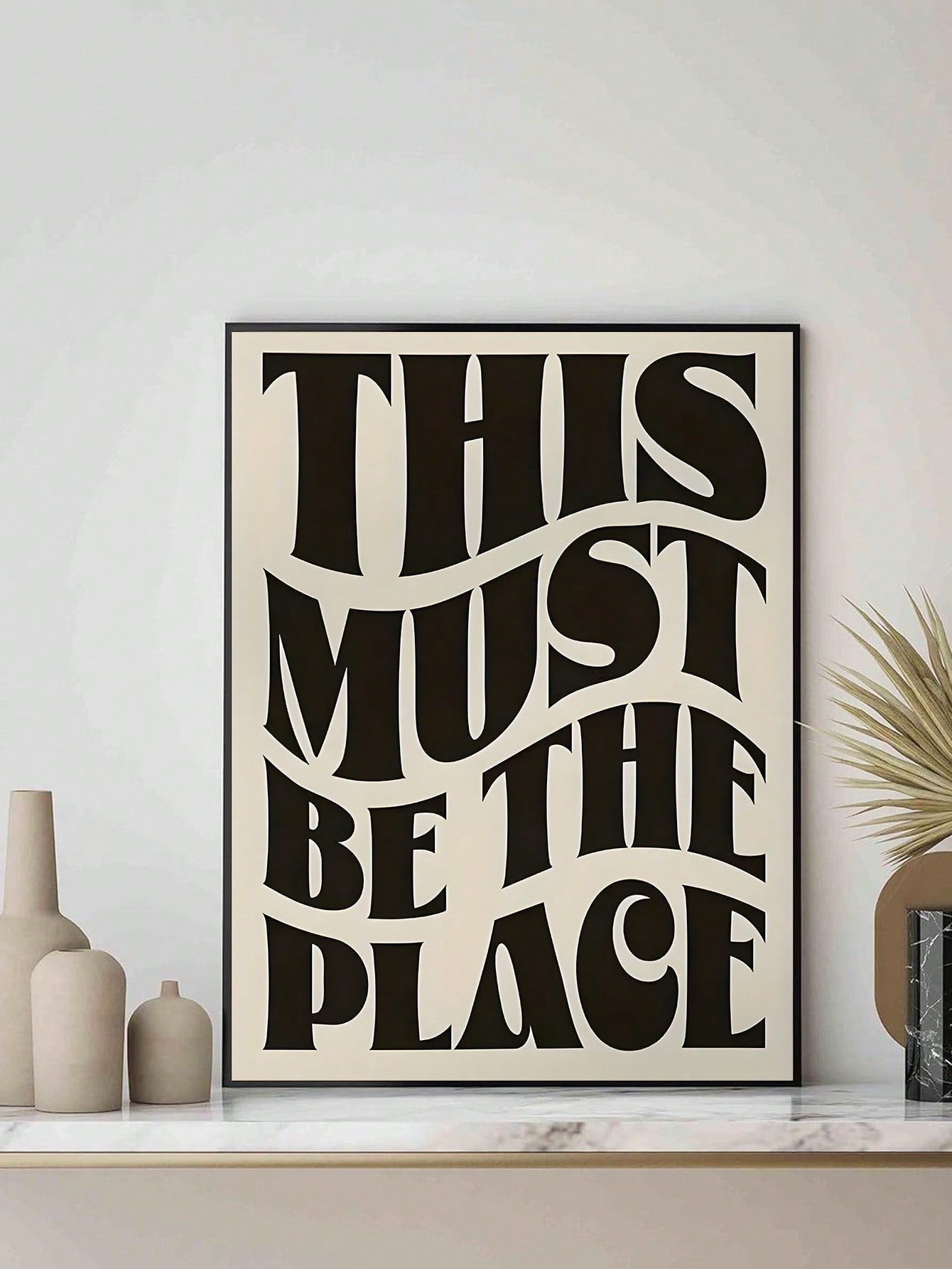 Upgrade your home, office, or cafe with this stylish modern punctuation line quote poster. Made with high-quality unframed canvas, this versatile piece of art will add a touch of sophistication to any space. Perfect for wall decor, it's a must-have for those looking to elevate their interior design game.