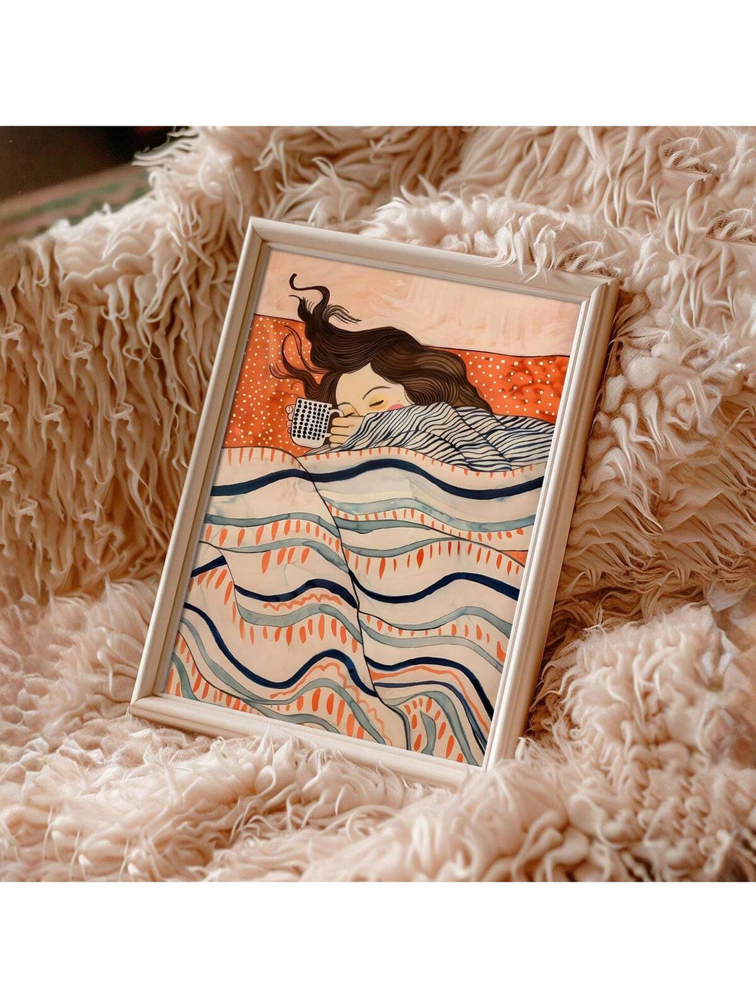 This Modern Retro Abstract Woman Canvas Art is a chic addition to any room. Featuring a coffee-themed design, it serves as unique wall decor that adds a touch of modern flair to any space. Made with high-quality materials, it is durable and eye-catching, creating a focal point in your home.