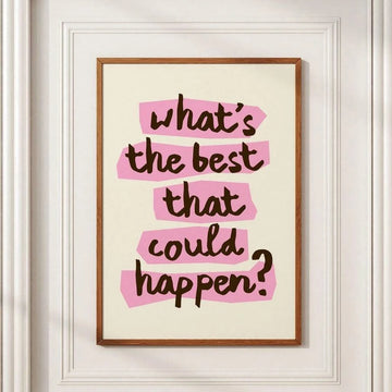 Modern Typography "What Is The Most Beautiful Thing" Inspirational Canvas Poster