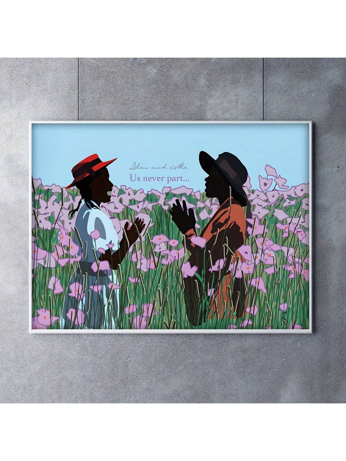 Enhance the décor of your home or office with our modern "You And Me Us Never Part" canvas poster. Perfect for gifting, bedrooms, living rooms, and kitchens, this high-quality print is sure to make a statement. No frame needed for easy placement.