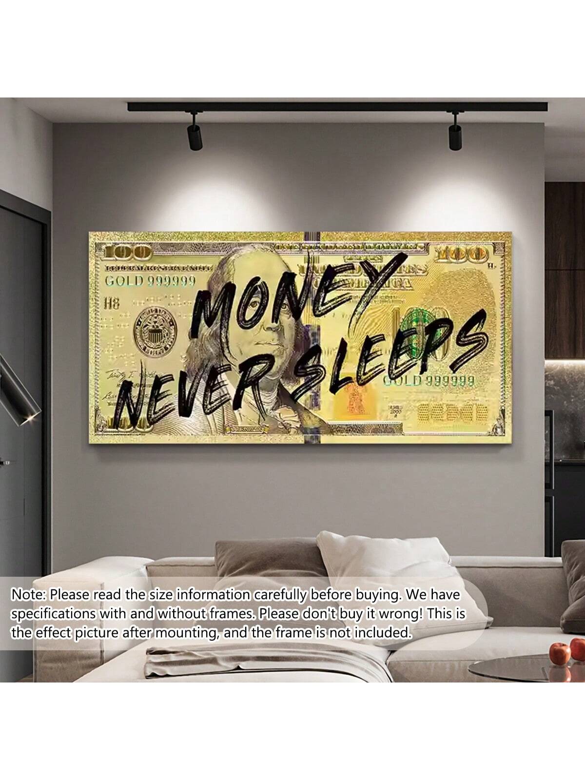 This unframed abstract oil painting, titled "Money Never Sleeps," offers a sophisticated addition to modern interiors. Its elegant composition and rich textures create a dynamic visual experience, perfect for enhancing contemporary wall decor. Crafted with expert technique, this piece brings depth and intrigue to any space, making it an ideal choice for those seeking refined artistic expression without the constraints of framing.