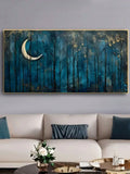 Capture the mysterious beauty of the night with this Moody Dark Night Forest Canvas Art. Featuring an enchanting blue sky illuminated by a glowing moon, this piece adds depth and tranquility to any room. Perfect for home decor enthusiasts and those seeking unique gifts, it brings a serene yet dramatic atmosphere that complements various interior styles. Crafted with attention to detail, this canvas art transforms your space into a captivating nocturnal retreat.