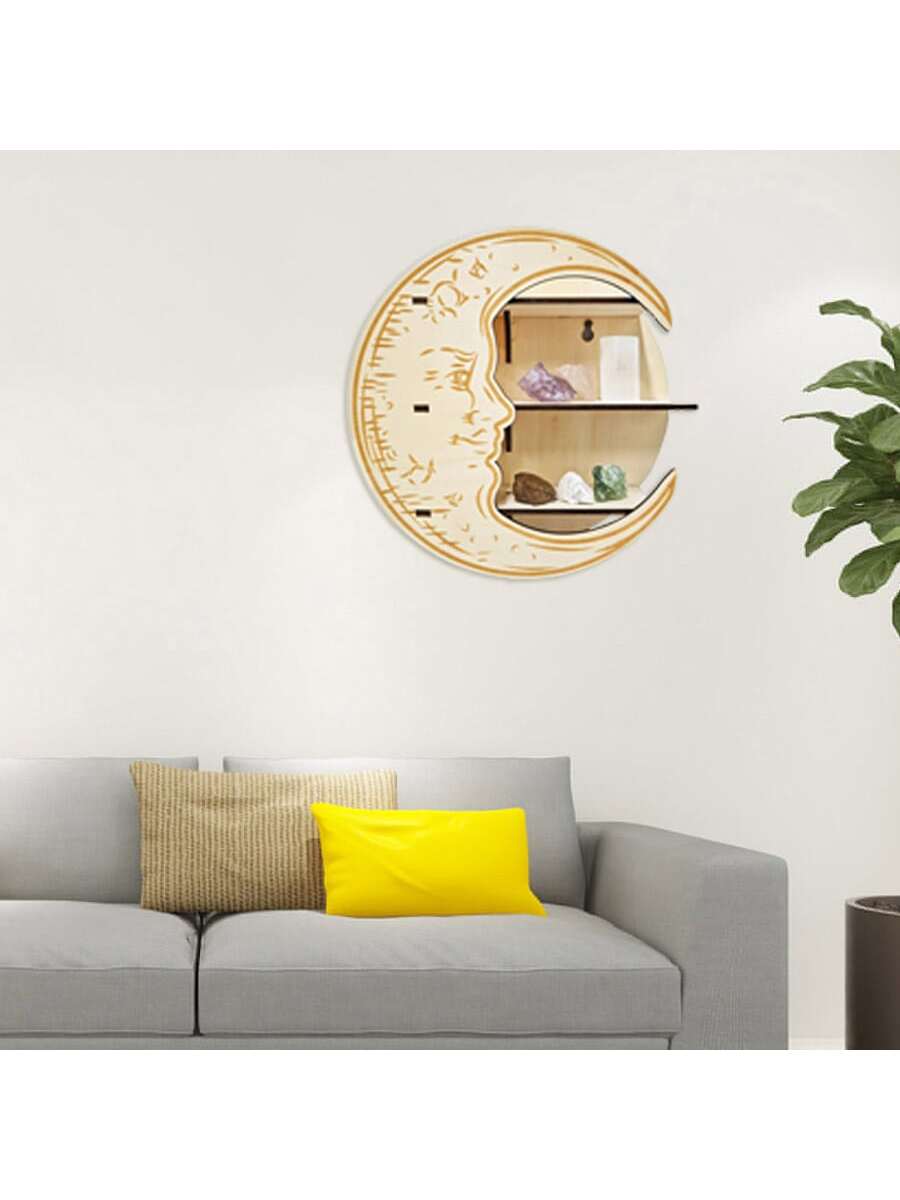 Upgrade your bedroom and home decor this fall and Halloween with our Mystical Moon Crystal Shelf. Perfect for displaying your crystals and adding a touch of magic to any space. Crafted with expert precision, our shelf will elevate your interior design and create a soothing and enchanting atmosphere.