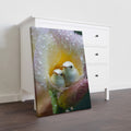Bring serene natural beauty into your home with this exquisite canvas wall art featuring delicate baby birds nestled among dewy flowers. The soft, detailed composition creates a calming focal point perfect for living rooms, bedrooms, or above sofas. This nature-inspired piece combines artistic elegance with peaceful imagery, transforming any space into a tranquil sanctuary.