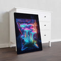Spruce up your living room, sofa backdrop, or bedside with our Neon Mushroom Fantasy Wall Art Canvas. This modern, psychedelic digital print adds a touch of whimsy and color to any space. Made with high-quality materials, it's the perfect addition to your home decor.