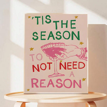 Neutral Holiday Oil Painting Christmas Canvas Poster 