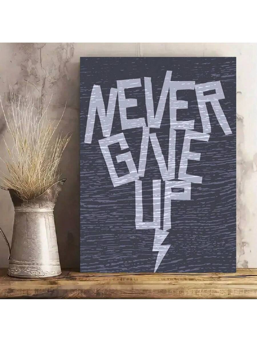 Stay motivated and inspired with the Never Give Up workout poster, perfect for your home gym or as inspirational wall art. Designed to keep you going on even the toughest workouts, this poster will remind you to persevere and never give up. Take your fitness to the next level!