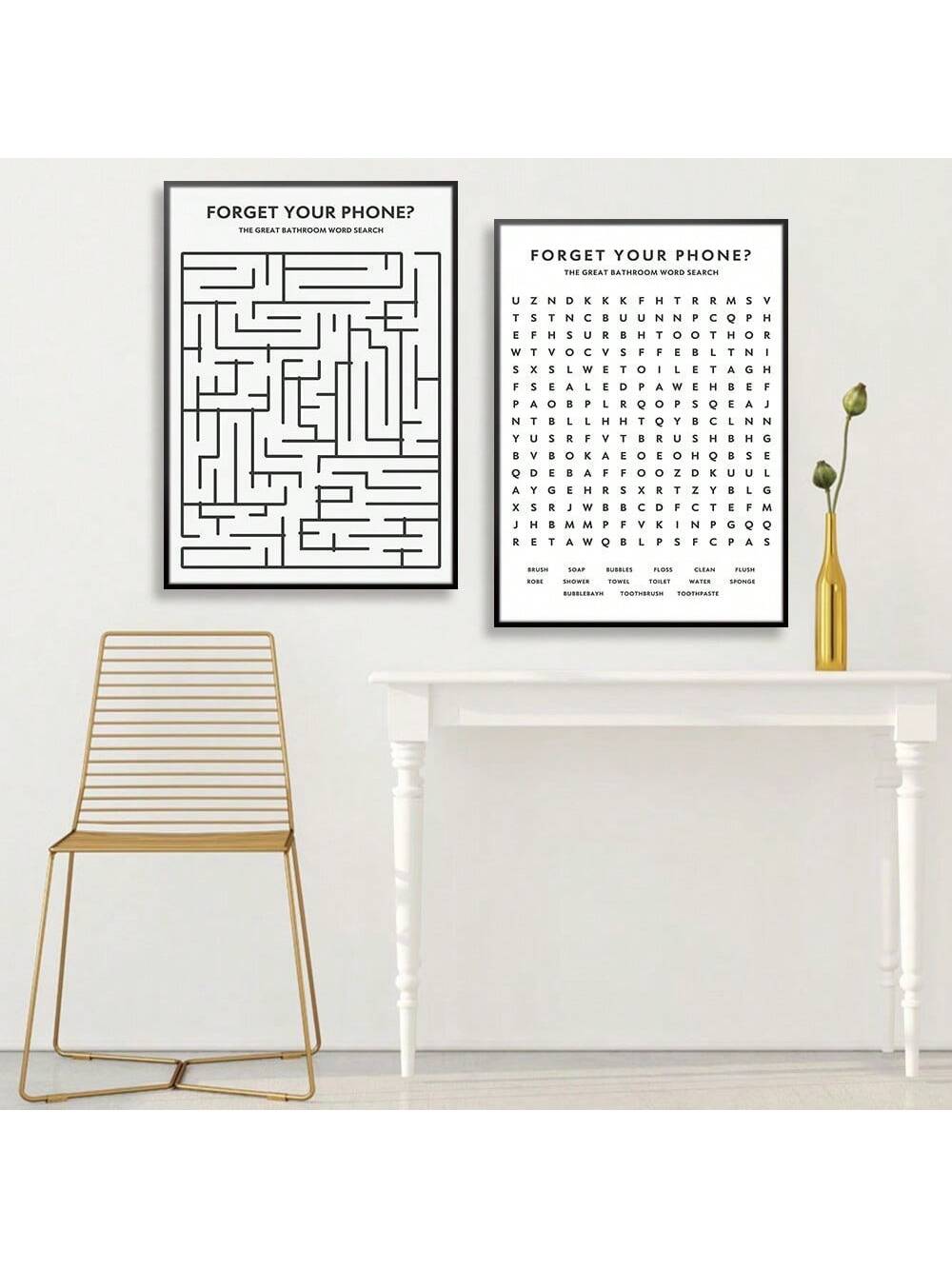 Enhance your bathroom decor with our Nordic Design Word Search Posters. These fun posters make a unique housewarming gift and provide endless entertainment while you wash up. Styled with a Nordic design, these posters are a fun and educational addition to any bathroom.