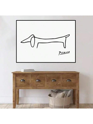 Elevate your living space with this Nordic Retro Dachshund Wall Art, featuring a creative abstract design inspired by Picasso's style. Printed in high definition, this poster combines modern artistic expression with a playful canine motif, making it a sophisticated yet charming addition to any home décor. Its minimalist Nordic aesthetic ensures versatility, complementing various interior styles while adding a unique focal point to your walls.