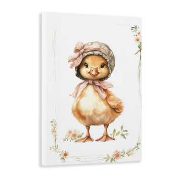 This Nursery Wall Art Canvas features an adorable Baby Duck with Bonnet, perfect for adding a touch of cuteness to any living room, sofa backdrop, or bedside decoration. Made from high-quality canvas, this piece adds a charming and playful element to your home decor.