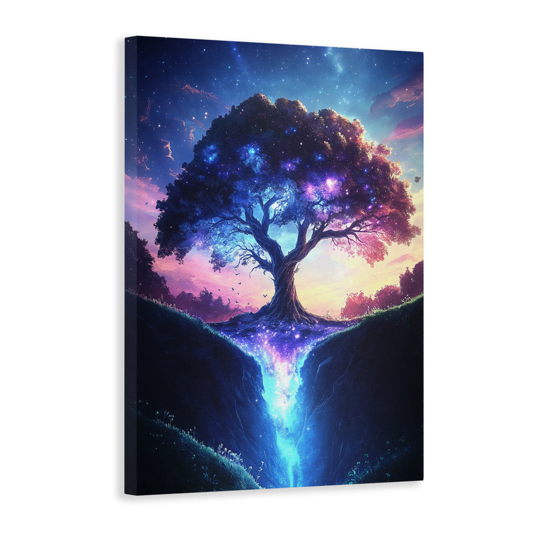 Transform your living space into a mystical forest with our Mystical Tree Canvas Wall Art. Featuring a stunning galaxy night sky print, this fantasy nature artwork will add depth and character to any room. Perfect for living rooms, sofa backdrops, or bedside decoration, it's the ideal addition to your home decor.