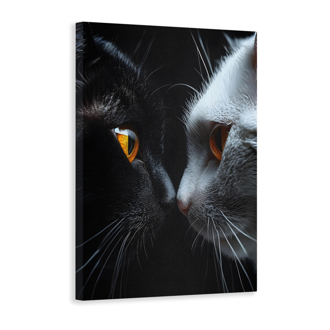 Expertly capture the beauty and complexity of feline eyes with our Black and White Cat Eyes Canvas Wall Art. This dramatic close-up portrait is perfect for adding a touch of elegance to any living room, sofa backdrop, or bedside decoration. Elevate your home decor with this stunning piece of art.