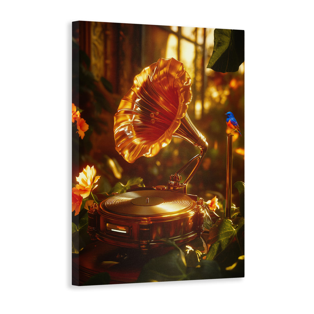 Add a touch of vintage charm to your home decor with our Vintage Gramophone Canvas Wall Art. Featuring a beautiful golden phonograph print, this canvas is perfect for adding character to your living room, sofa backdrop, or bedside area. Elevate your space with this unique and stylish piece.