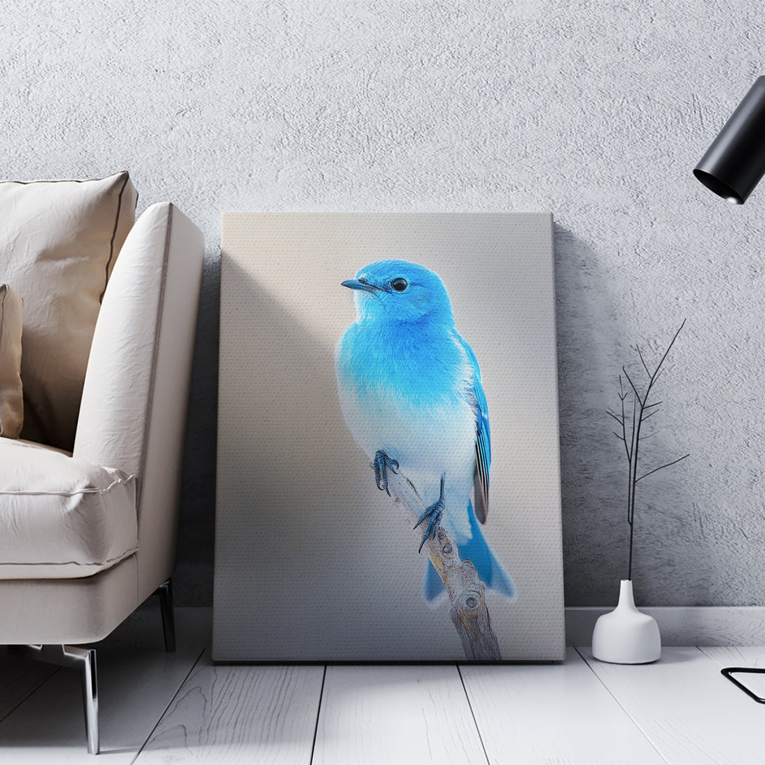 Expertly capture the beauty of nature with our Blue Bird Wildlife Canvas Wall Art Print. Made with high-quality canvas and featuring stunning nature photography, this piece is perfect for adding a touch of life to any living room, sofa backdrop, or bedside decoration. Elevate your home decor with this exquisite piece of art.