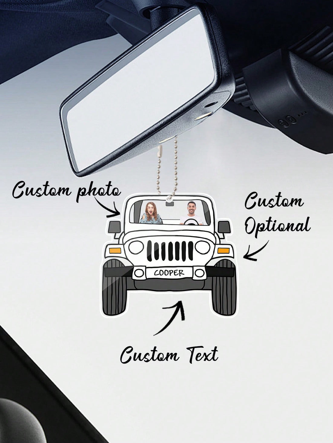 Personalized Acrylic Car Hanging Accessory: Capture Memories on the Go