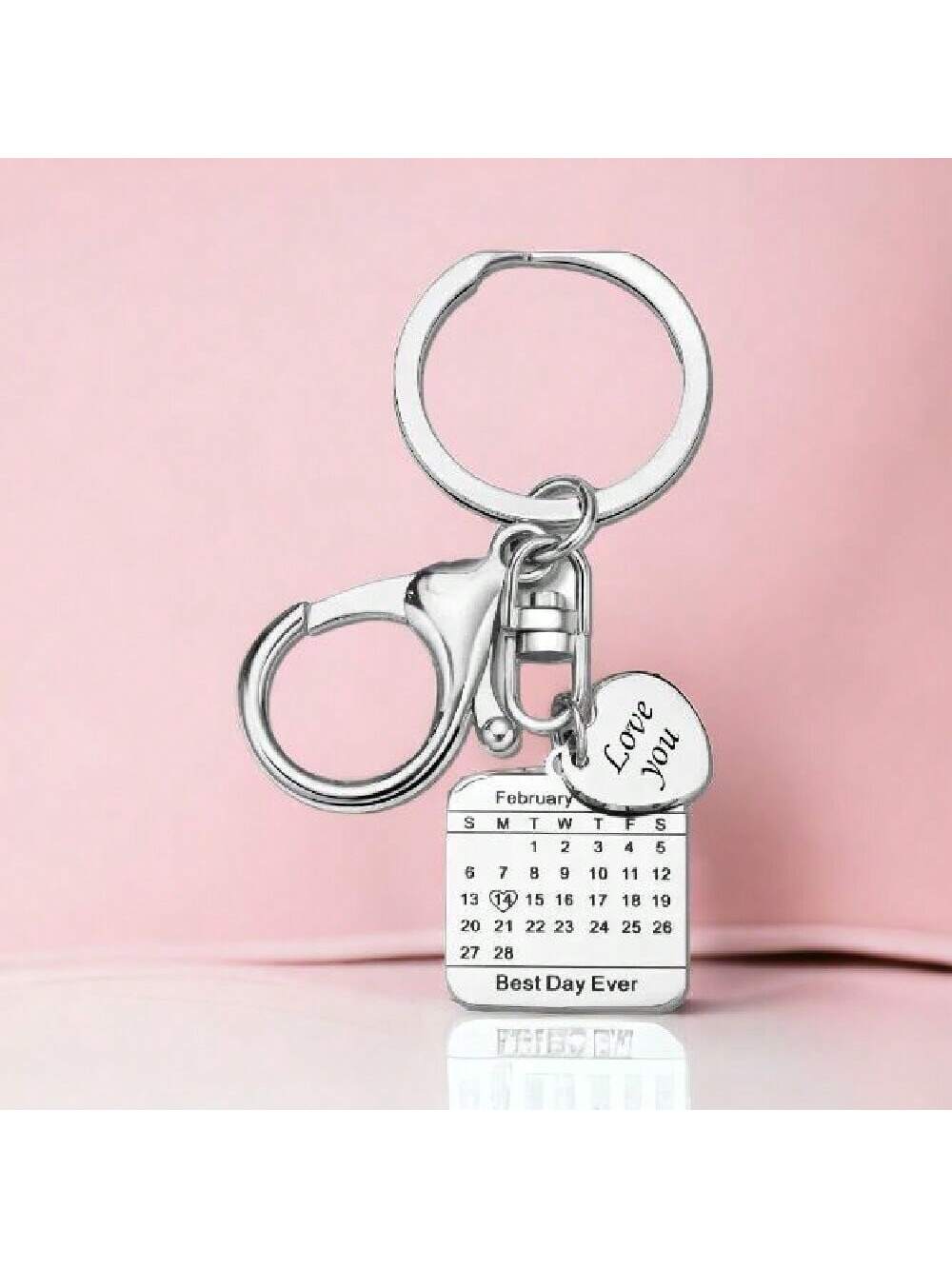 This personalized engraved calendar keychain is perfect for any occasion. With a unique design featuring a personalized calendar date, this keychain is a thoughtful and sentimental gift for anyone in your life. Show your loved ones you care with this perfect present.