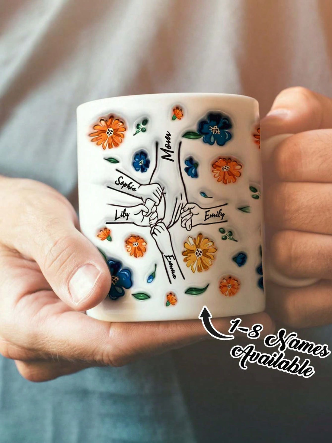 This personalized name mug is the perfect gift for Mother's Day or a birthday. With the option to add a custom name, it's a thoughtful and unique present. Made of high-quality materials, this mug is both practical and sentimental. Show your loved one how much you care with this special gift.