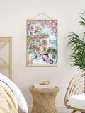 Pink Cloud Sky Oil Painting Vintage Sky Landscape Canvas Poste