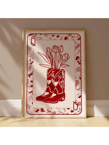 Add a touch of rustic charm with this Pink Cowboy Boots Wall Art, featuring a soft pastel palette that complements any aesthetic bedroom or living room. Printed on high-quality canvas, this piece offers durability and vibrant color retention, making it an ideal accent to elevate your interior decor with subtle Western flair.