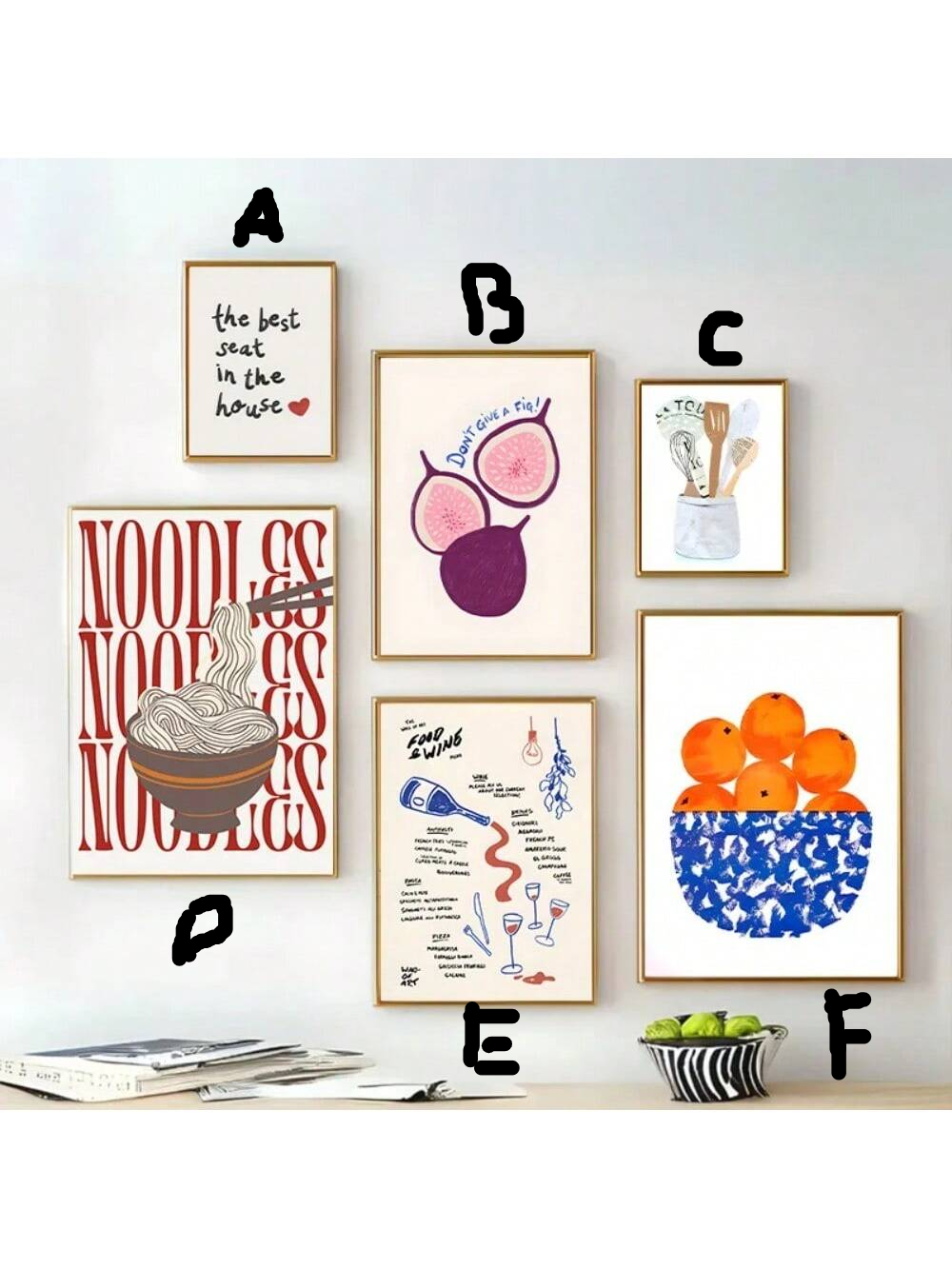 Add a vibrant, whimsical touch to your kitchen or cafe with this Playful Fruit-Spaghetti Alphabet Canvas Art. Featuring colorful letters crafted from fresh fruits and intertwined with spaghetti strands, this artwork combines culinary charm with creative design. Perfect for food lovers and culinary spaces, it inspires a lively atmosphere while enhancing decor with a unique blend of visual fun and gourmet appeal. Durable canvas print ensures long-lasting beauty, making it an ideal statement piece for any food
