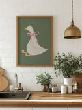 Add a touch of whimsy to your space with this Playful Goose Canvas Wall Art featuring a bold 