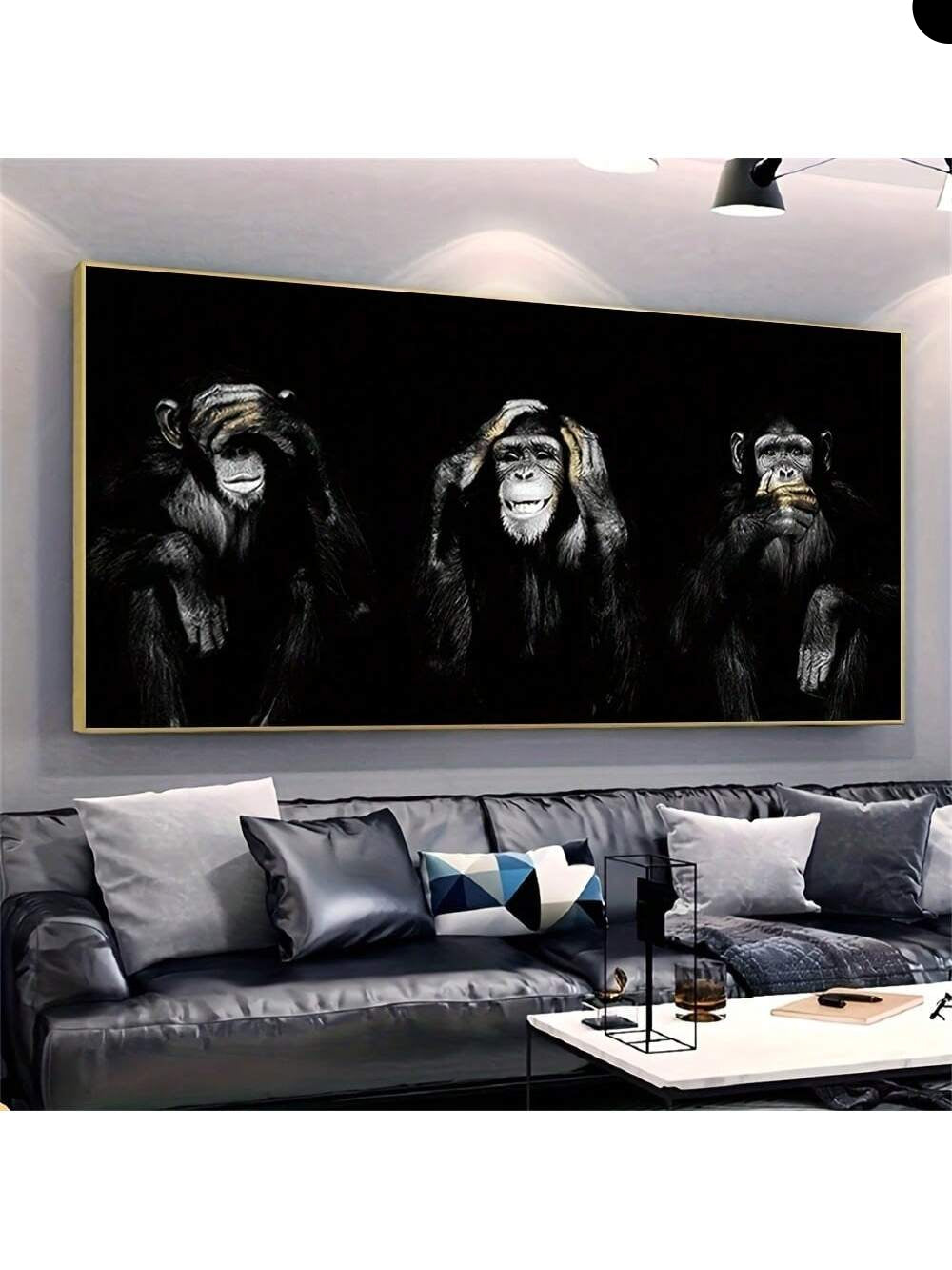 Elevate your living space with the Playful Monkey Trio Canvas Art Print, a modern touch of nature-inspired decor. This vibrant artwork captures the lively spirit of three monkeys, bringing warmth and character to any living room or bedroom. Crafted with attention to detail, it blends contemporary style with a playful theme, making it an ideal centerpiece that sparks conversation and enhances your home’s ambiance.