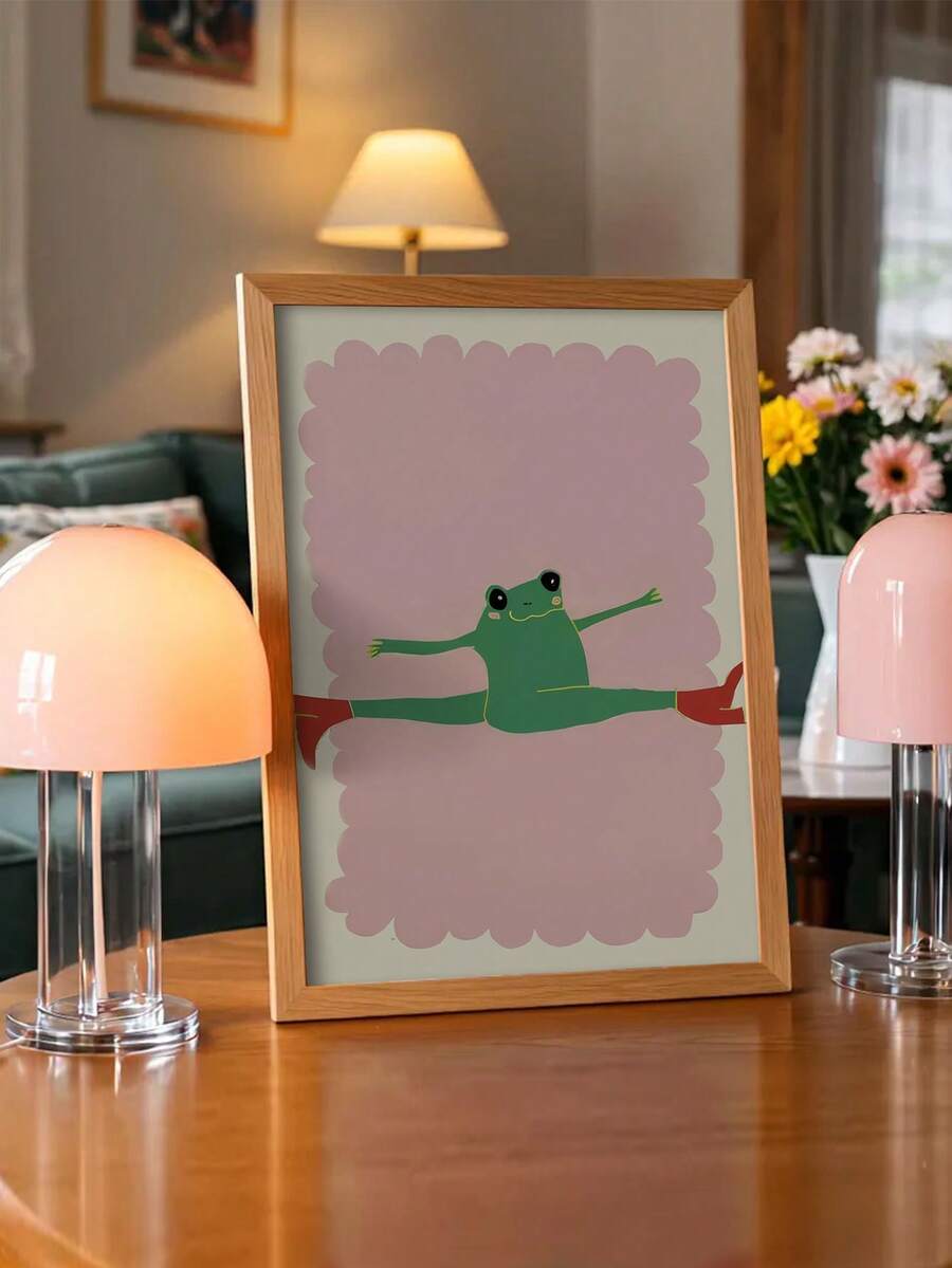 Bring whimsical charm to your space with this playful vintage frog wall art poster. Featuring a minimalist aesthetic design, this multicolor canvas piece adds personality and character to any room. Perfect for living rooms, bedrooms, home offices, or creative spaces, it celebrates nature with a modern twist. Whether you're decorating for a special occasion or refreshing your everyday décor, this abstract art poster serves as a delightful conversation starter that works year-round.