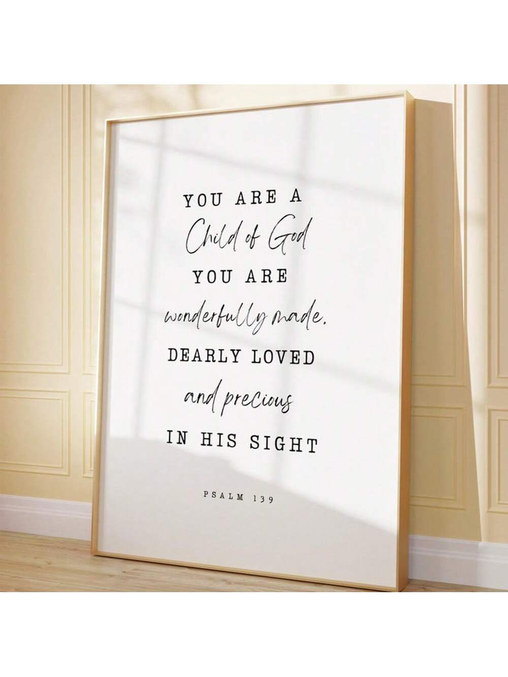 Psalm 139 celebrates God's intimate knowledge and unconditional love, making it a meaningful addition to any faith-centered home. This minimalist scripture print features clean typography and thoughtful design that complements modern interiors while serving as a daily spiritual reminder. 
