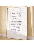Psalm 139 celebrates God's intimate knowledge and unconditional love, making it a meaningful addition to any faith-centered home. This minimalist scripture print features clean typography and thoughtful design that complements modern interiors while serving as a daily spiritual reminder. 