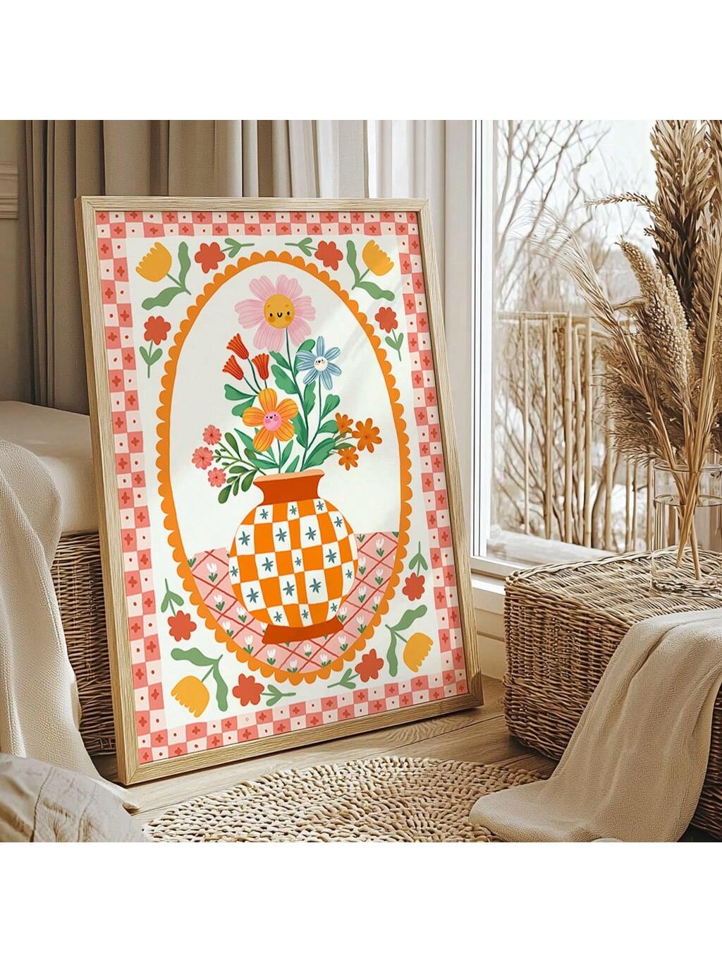 Elevate your living space with this Quirky Hand-drawn Floral Vase Art Print, perfectly blending modern boho and Scandinavian design elements. Its unique, hand-drawn floral illustration adds a playful yet sophisticated touch, making it an ideal accent for contemporary interiors. Crafted to complement minimalist and eclectic décor alike, this art print brings warmth and personality to any room.