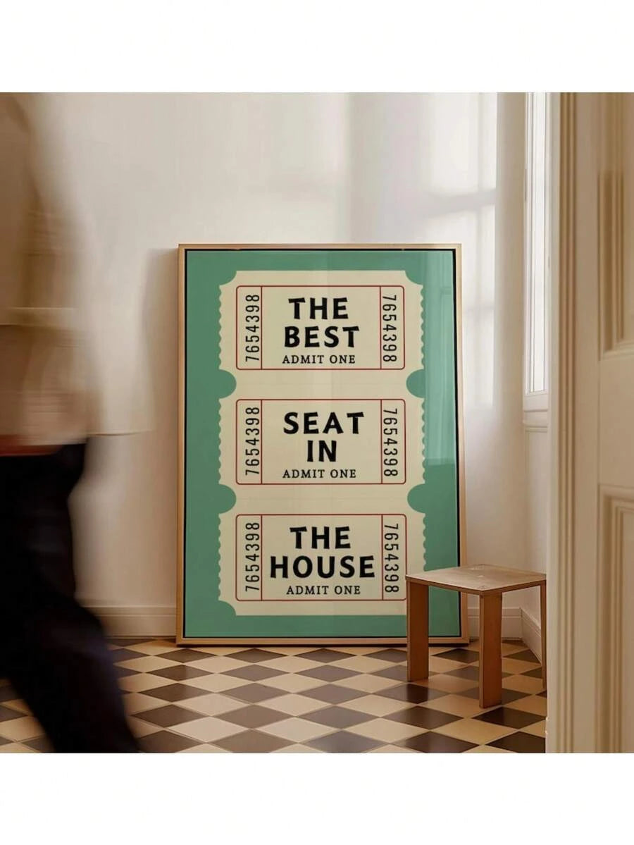 Bring humor and nostalgia to your bathroom, dorm, or home office with this quirky retro canvas print. Featuring the cheeky phrase "The Best Seat In The House," it's the perfect vintage-inspired addition to college dorm decor or any space that needs a laugh. This multicolor graphic print combines playful lettering with a modern aesthetic, making it an instant conversation starter. Available as both framed and unframed options, it's printed on durable canvas with waterproof properties to withstand bathroom hu