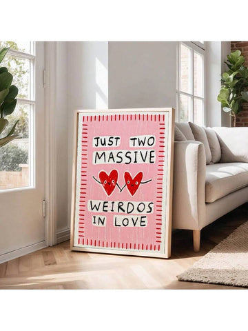 Celebrate your unique love story with this quirky canvas art that perfectly captures the charm of two wonderfully weird souls falling in love. Featuring playful lettering and vibrant multicolor design, this frameless canvas brings personality and humor to any space. Ideal for couples who embrace their quirks, this piece works beautifully in living rooms, bedrooms, or home offices. Whether it's a Valentine's Day gift, wedding decor, or everyday reminder of your special bond, this canvas adds warmth and chara
