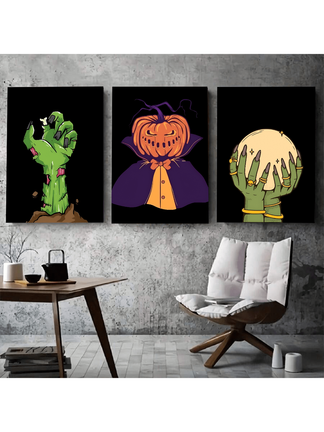 Add a unique touch to your Halloween decor with these Quirky Zombie Hands Canvas Art Prints. Perfect for both home and office, this spooky wall art captures eerie charm with vivid detail and quality canvas material. Its striking design brings a playful yet haunting atmosphere, making it an ideal seasonal accent that stands out while enhancing your space’s festive spirit. Durable and easy to hang, these prints offer a professional finish that complements any Halloween setup.