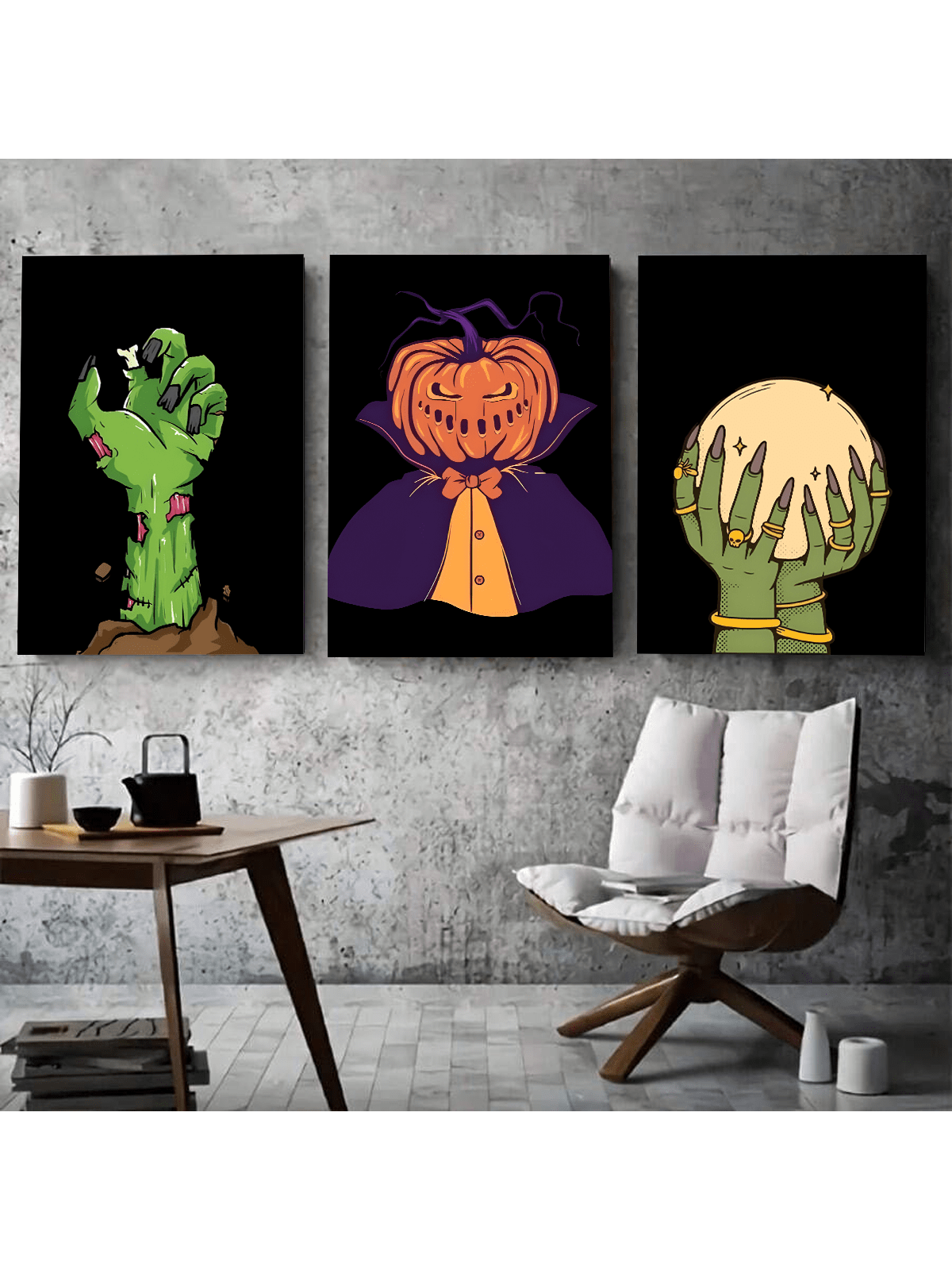 Add a unique touch to your Halloween decor with these Quirky Zombie Hands Canvas Art Prints. Perfect for both home and office, this spooky wall art captures eerie charm with vivid detail and quality canvas material. Its striking design brings a playful yet haunting atmosphere, making it an ideal seasonal accent that stands out while enhancing your space’s festive spirit. Durable and easy to hang, these prints offer a professional finish that complements any Halloween setup.