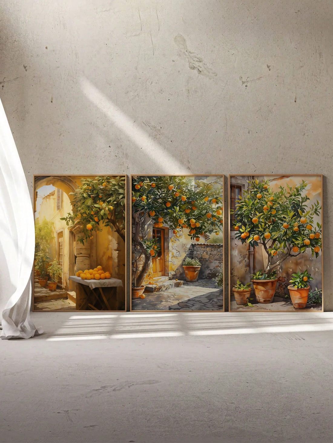 Enhance your home decor with our Radiant Orange Tree Canvas Art Set. This modern, frameless wall decor is perfect for your living room or bedroom, adding a vibrant touch to any space. The high-quality canvas and unique design are sure to make a statement.