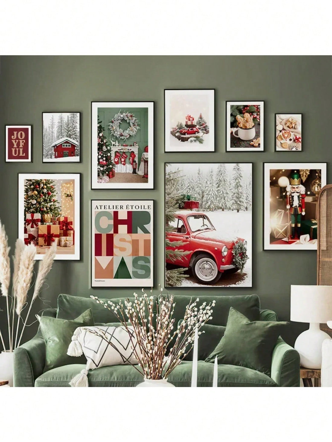 Take your Christmas decorations to the next level with our Red Car King Figure Christmas Cookies Wall Art Canvas. Made with high-quality materials, this festive canvas will liven up your living room with its charming design. Perfect for any holiday enthusiast, it will be the finishing touch to your holiday decor.