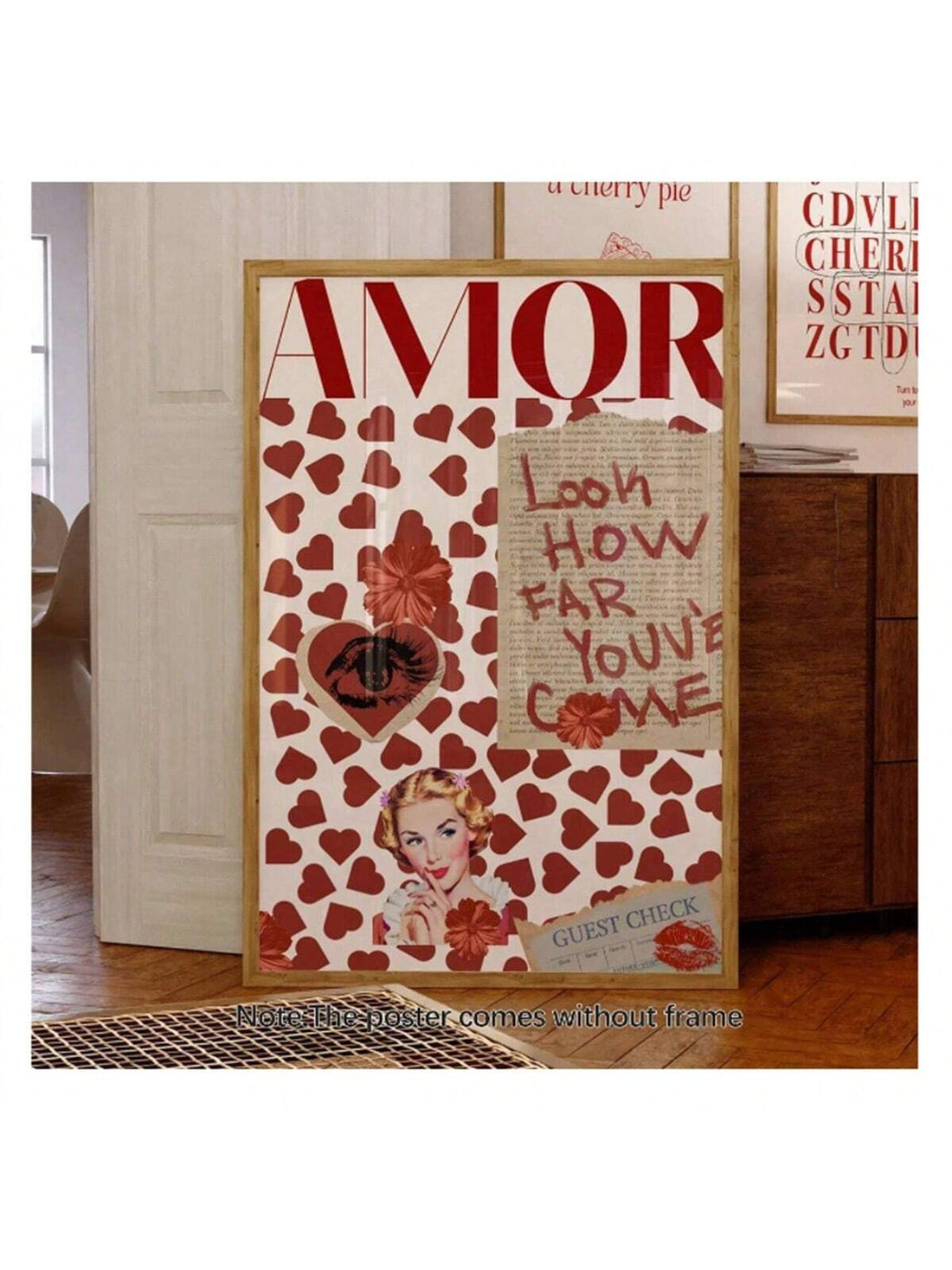 Transform your space into a trendy haven with our Red Hearts Aesthetic Poster. Featuring inspirational quotes and stunning red hearts, this Valentine's Day wall art adds a touch of love and style to your home decor. Elevate your space and spread love with this must-have piece.