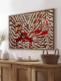 Retro 1970s Rotary Phone and Zebra Stripes Canvas poster with bold vintage character. Perfect for bedrooms, offices, salons, dorms, and eclectic decor.