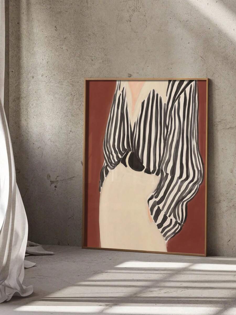Step into the groovy 70s with our Retro Abstract Woman Silhouette Canvas Art Print. This unframed wall decor boasts vibrant, striped colors and a unique, abstract design. Bring a touch of nostalgia and artistic expression to any room with this retro-inspired piece.